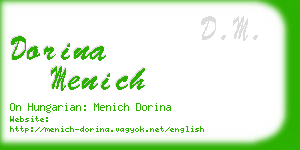 dorina menich business card